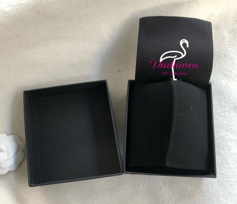 12X10Cm black gift box fashion packing C package inside velvet pad for jewelry printed storage case good quality9661733