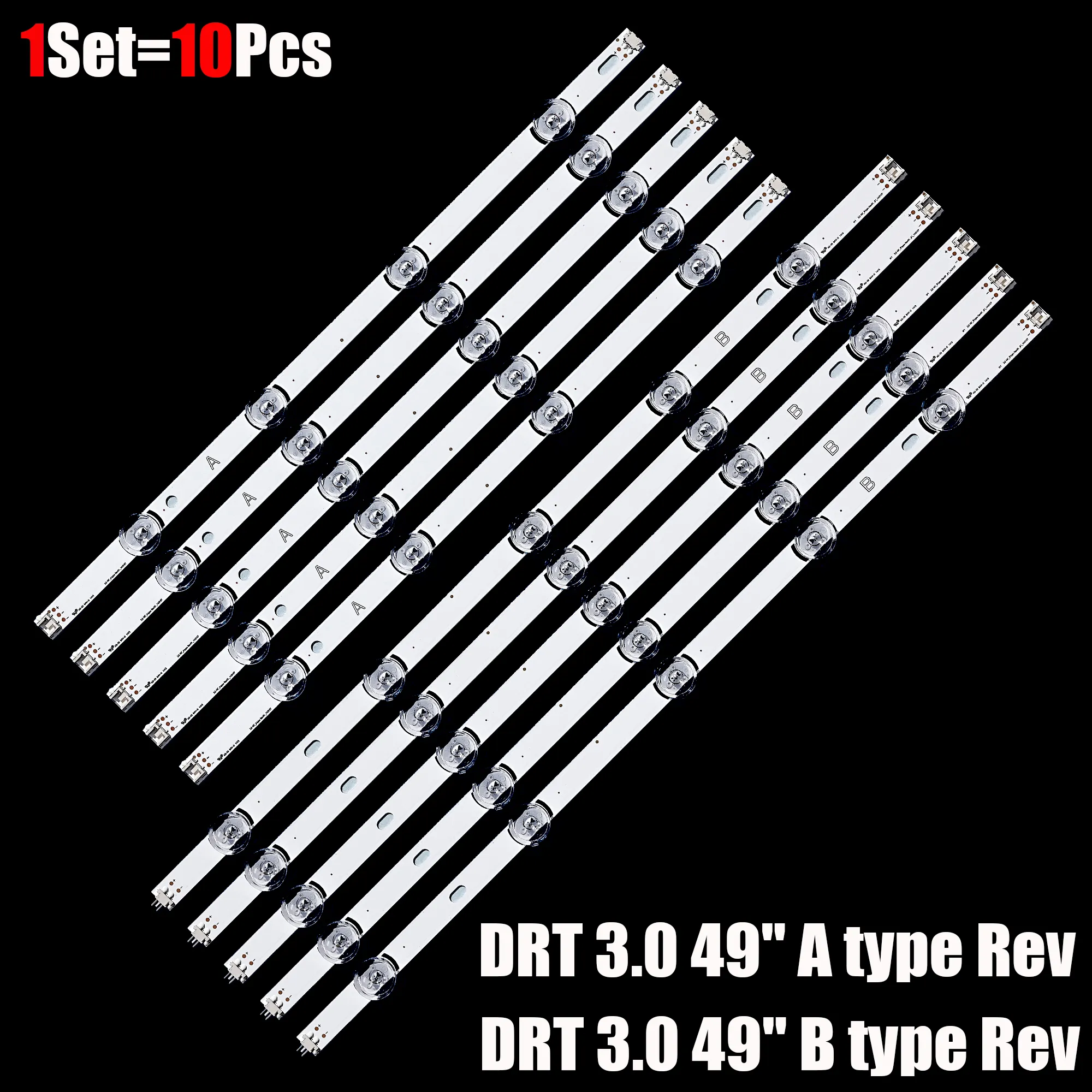 LED Light Strips For TV, 194 LED Backlight Replacement For 49 Inch ...