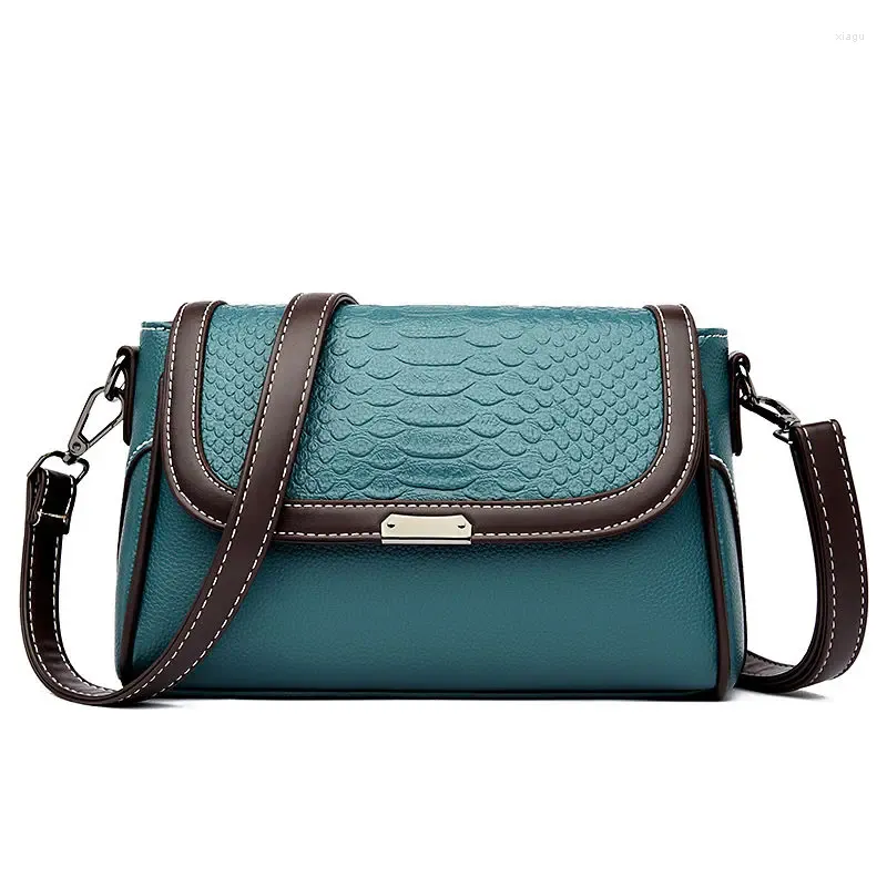 Torby na ramię moda aligator torebki europejskie design skórzane kobiety żeńska dziewczyna crossbody torebka klapa