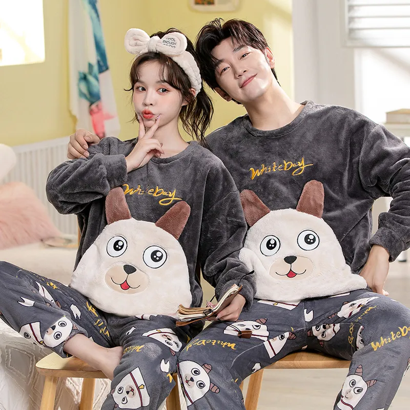 Winter couple pajamas hotsell