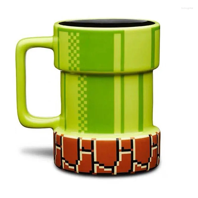 Mugs Cartoon Super Sewer Pixel 3D Coffee Mug Ceramic Home Office Milk Tea Water Drinkware Cup For Birthday Festival Presents