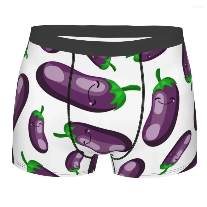 Unterhosen Herren Aubergine Unterwäsche Gemüse Mode Boxershorts Höschen Homme Atmungsaktiv Plus Size