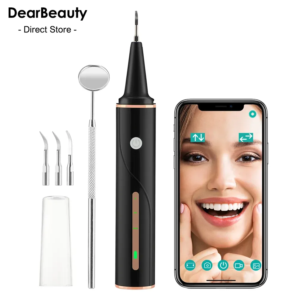 toothbrush Visual Ultrasonic Dental Scaler Stone Removal Sarro Tartar Scraper Mouth Cleaning Kit Dental Descaling Tooth Washer Teeth Scaler