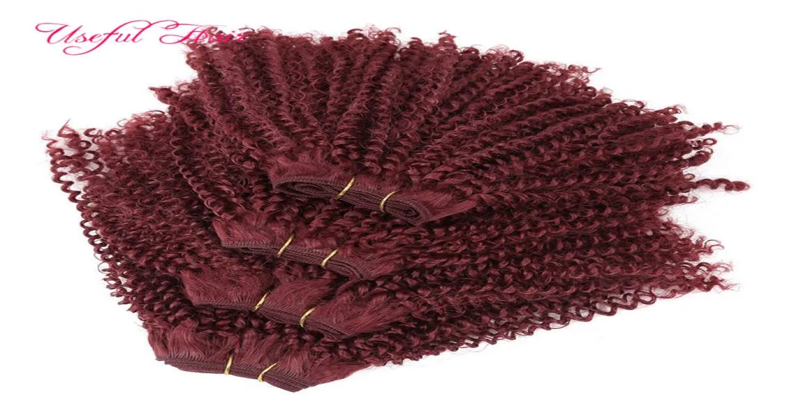Whael Hair12inch Brazilian Curly Synthetic Hair織り束の束の縫製1パック1パックKinky Curly4748888