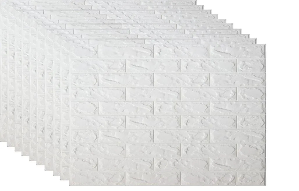 10 pçs 7077 3d tijolo adesivos de parede auto adesivo diy pe espuma papel parede sala tv fundo decoração painéis crianças quarto protetor 4411070