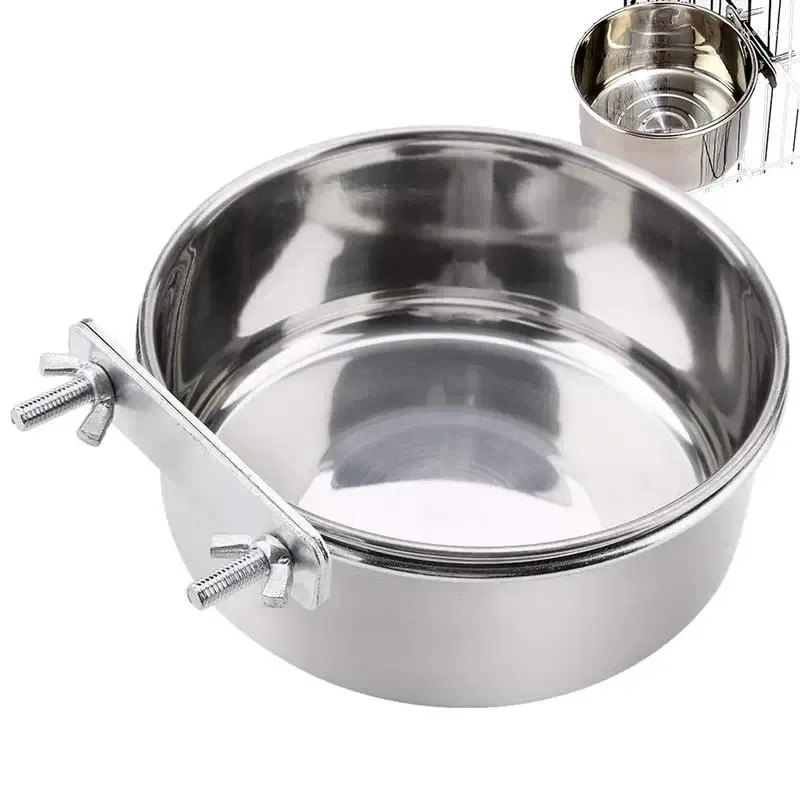 Other Bird Supplies Stainless Steel Food Bowls Parrot Feeding Bowl Pet Birds Dish Cage Water Parakeet Feeder Ferret