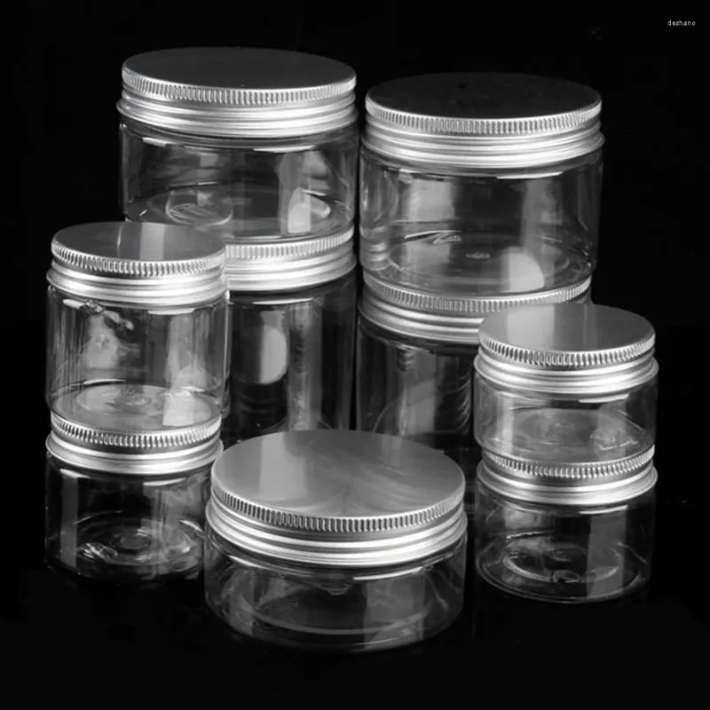 Opslagflessen Doorzichtige plastic potten en deksels Lege cosmetische containers Make-updoos Reisfles 30 ml 40 ml 50 ml 60 ml 80 ml 100 ml 120 ml 200 ml