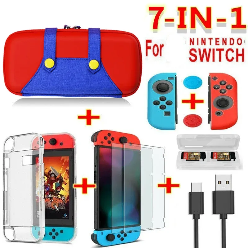 Сумки 6 в 1 игровой аксессуары, установленные для Nintend Switch