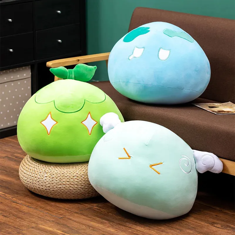 Стиль Genshin Impact Game Plush Toys Kawaii Anime Slime Throw Подушка Keli Dango Toys День рождения рождественский подарок для детей 240319