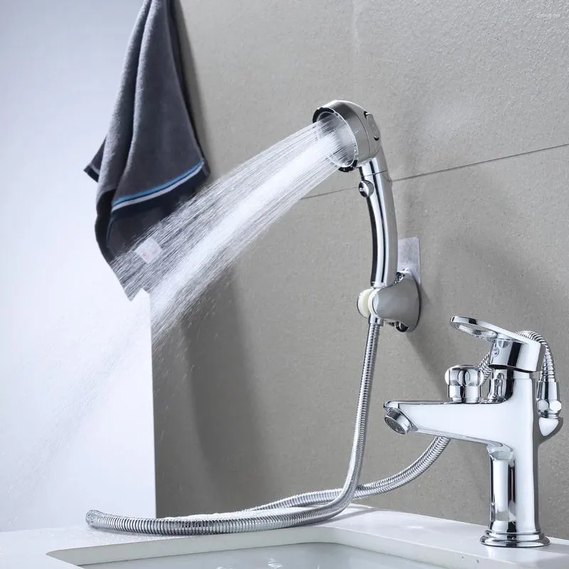 Rubinetti per lavabo da bagno Rubinetto per lavabo Set doccia esterno in ottone e acqua fredda con tubo flessibile per lavaggio capelli