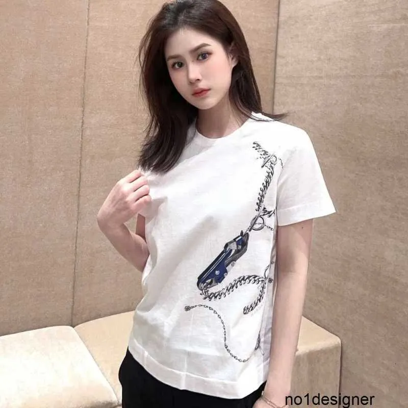 Designer Shenzhen Nanyou High End Women's Wear Rätt version Bajia året för loong nya korta ärm t-shirt tillbehör mönster bomull t-shirt n6az