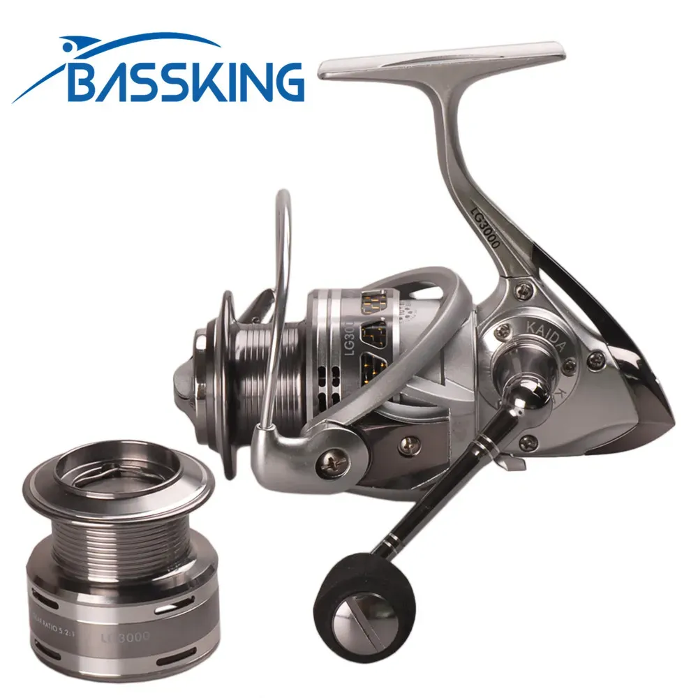 Roubs de rotation de rotation du bassing 11bb / 5.2: 1 Lere Fishing Reel 2 Métal Molinete peche carretes pesca bobine s Wheel de pêche