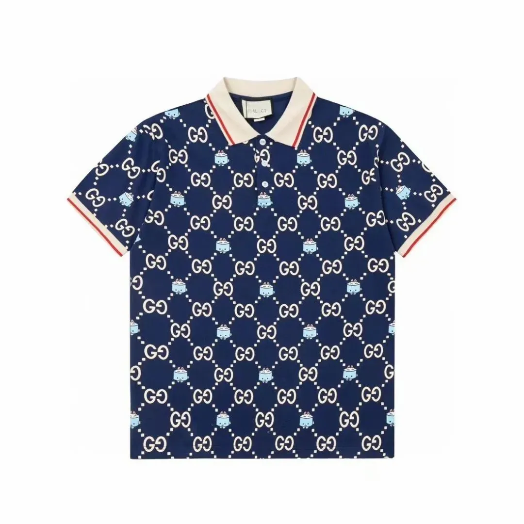 T-shirt de créateur Gccies logo imprimé complet chemise complète polo imprimé mode T-shirt de mode à manches courtes hommes d'âge mûr
