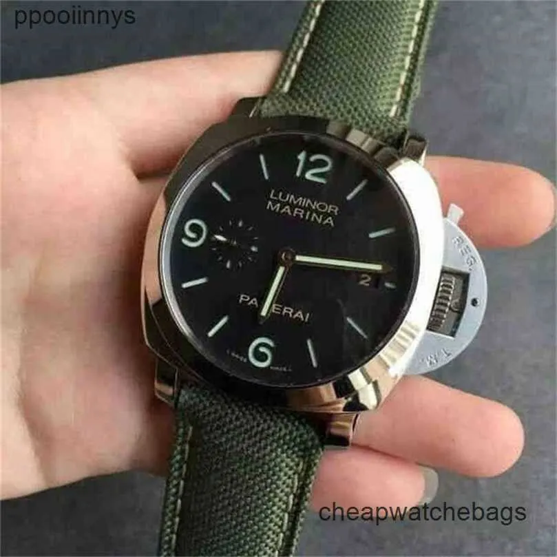 Paneriss deisgnムーブメントウォッチ照明機械時計PAM618HONGKONG LIMITED EDITIONオートマチックデザイナー防水腕時計ステンレススチールオートマチック