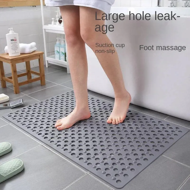 Tapis de bain tapis de sol antidérapant pour salle de bain, ventouse épaisse, Drainage creux, pied de douche respectueux de l'environnement