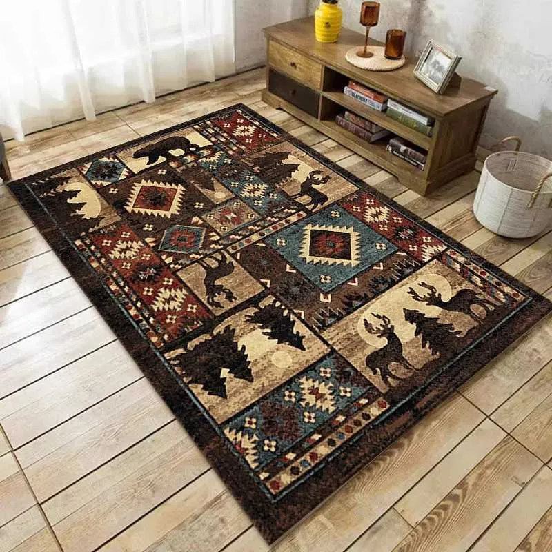 Rustic Bear Moose Deer Area Rug: Non Slip Entrance... From Swagger ...