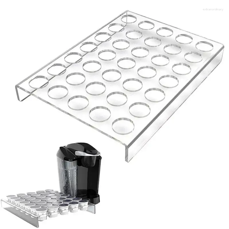 مطبخ تخزين القهوة Pod Holder Pods Tray 35 فتحة سعة كبيرة الرف للمكاتب المنزلية