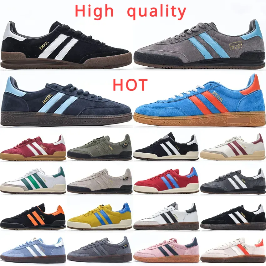 2024 Spezialjean Originals Handball Casual Shoes For Men Women Designer Core Black Navy Gum Chalk White Blue Platform Sneakers Storlek 36-45