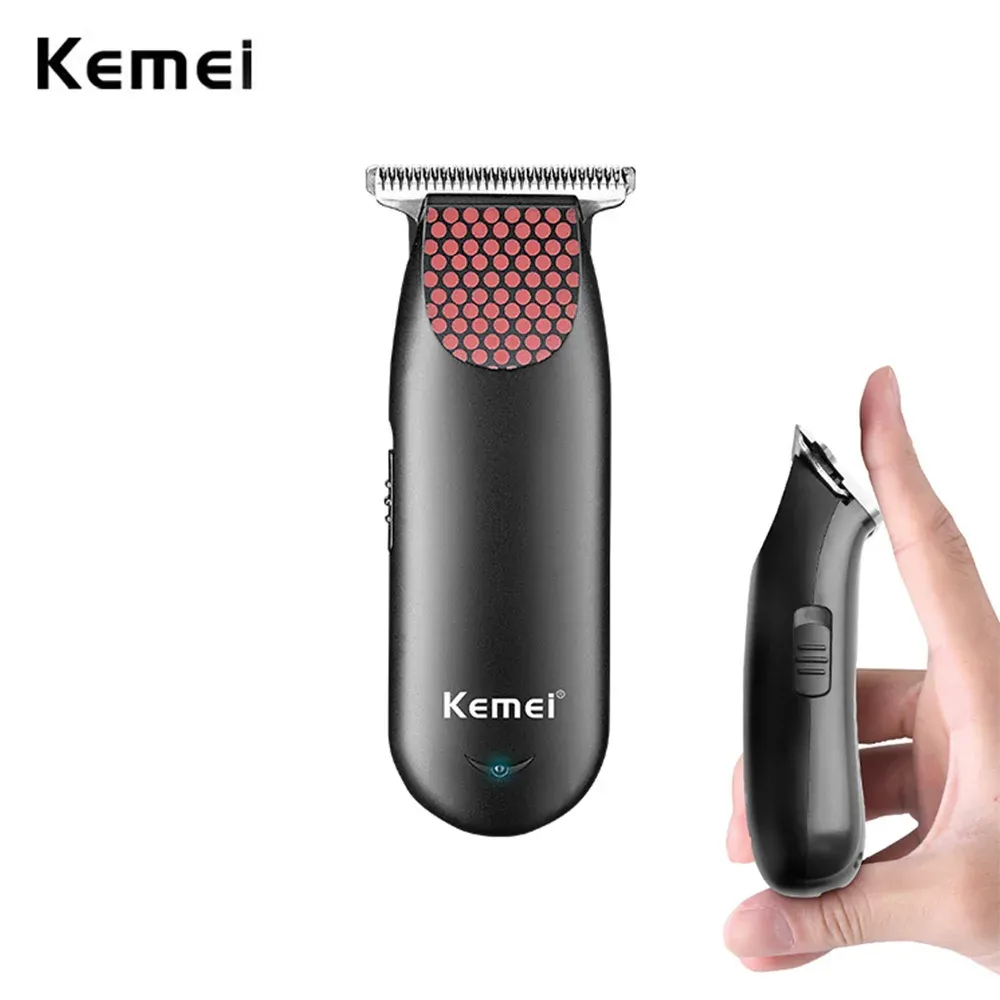 Clippers Kemei 889 professionelles Taschenkabelschnurless Haar Clipper Compact Mini Electric Bart Haar Trimmer kleines tragbares Pflege -Kit für Männer