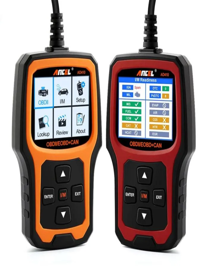 Ad410 ferramenta de diagnóstico do carro obd2 obdii scanner automotivo leitor código falha do motor ferramentas verificação suporta multilínguas1559716