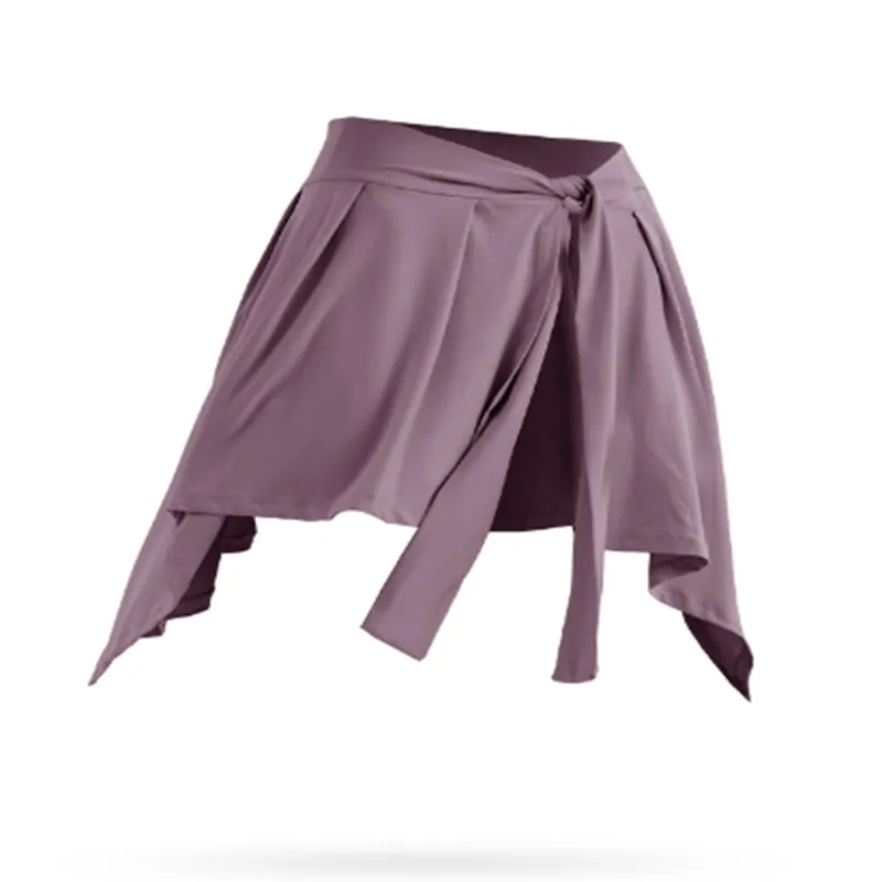 New Women`s Yoga Skirt Sports Yoga Anti glare Strap One piece Skirt with Hip Covering Scarf Dance Yoga Dress