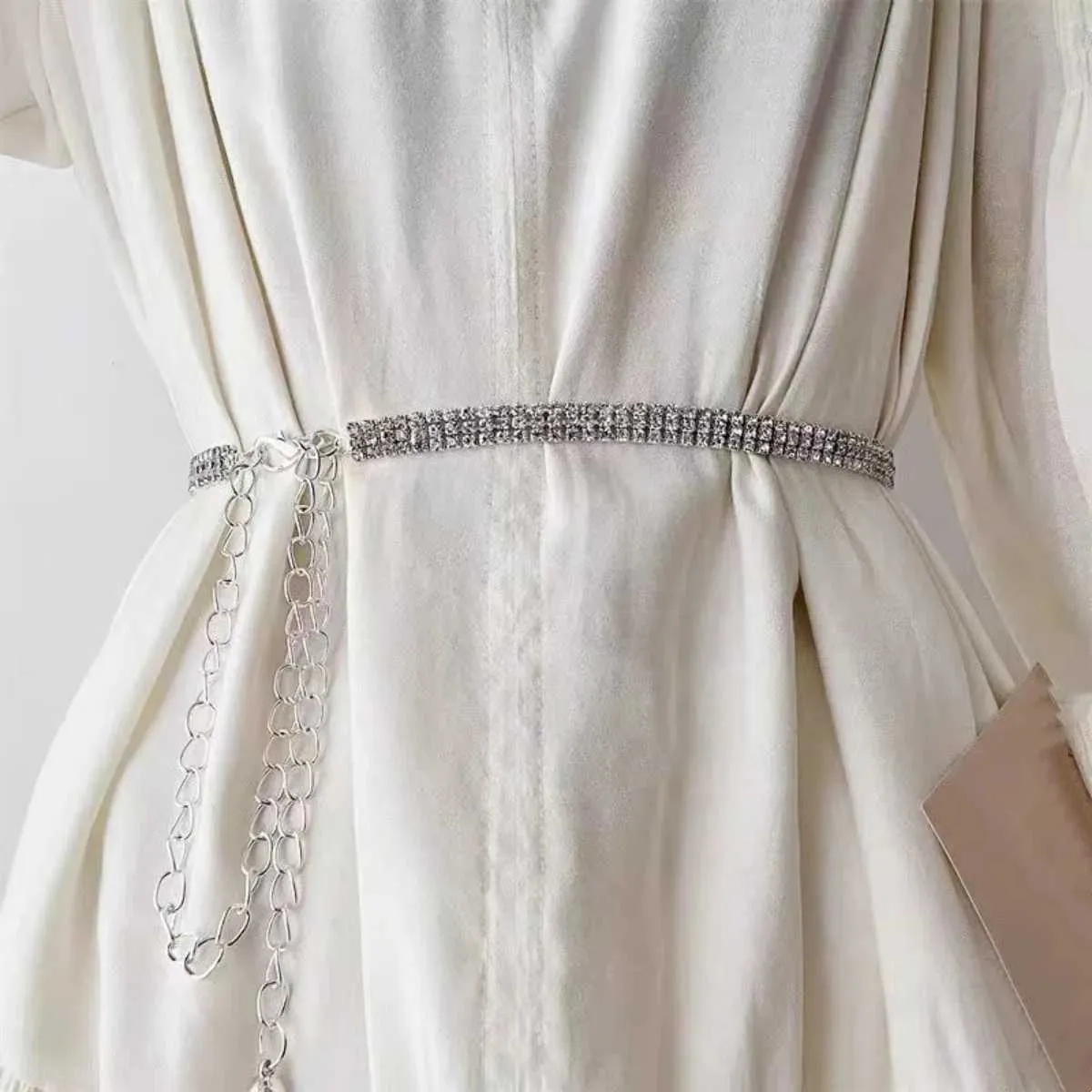 Sparkling Crystal Waist Chain Belt - Multi-Layer Diamond 
