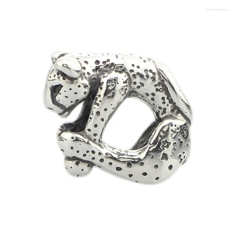 Losse edelstenen sieraden echte 925 sterling zilver dier luipaard charme kraal past op Europese 3,0 mm armband
