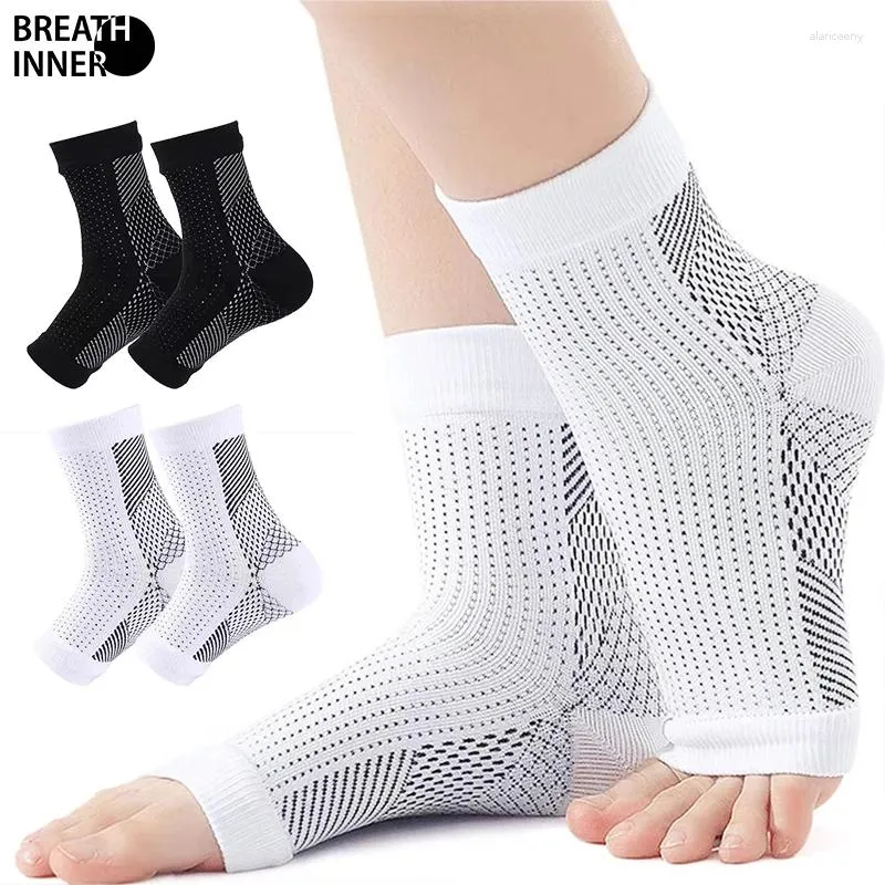 Women Socks 2Pairs Compression For Plantar Fasciitis Achilles Tendonitis Relief Ankle Sleeve Arch Support Brace
