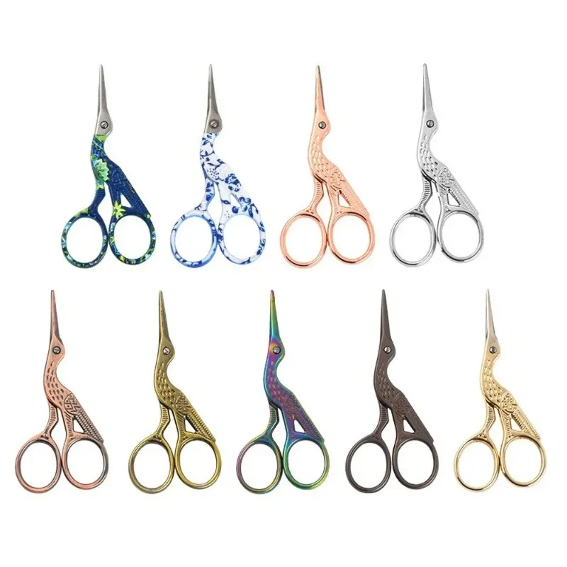 New Stainless Steel Nail Tools Eyebrow Scissors Nose Eyelash Tape Scissors Stork Scissors Facial Hair Trimmer Makeup Tool- for Nail Tools Eyelash Tape Scissors