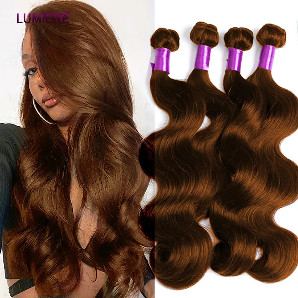 30 Brazilian Body Wave Hair Bundles Bundle Deal Chocolate Brown 4 Body Wave Weaves Natural Raw Color From Mu09 103.28 DHgate.Com