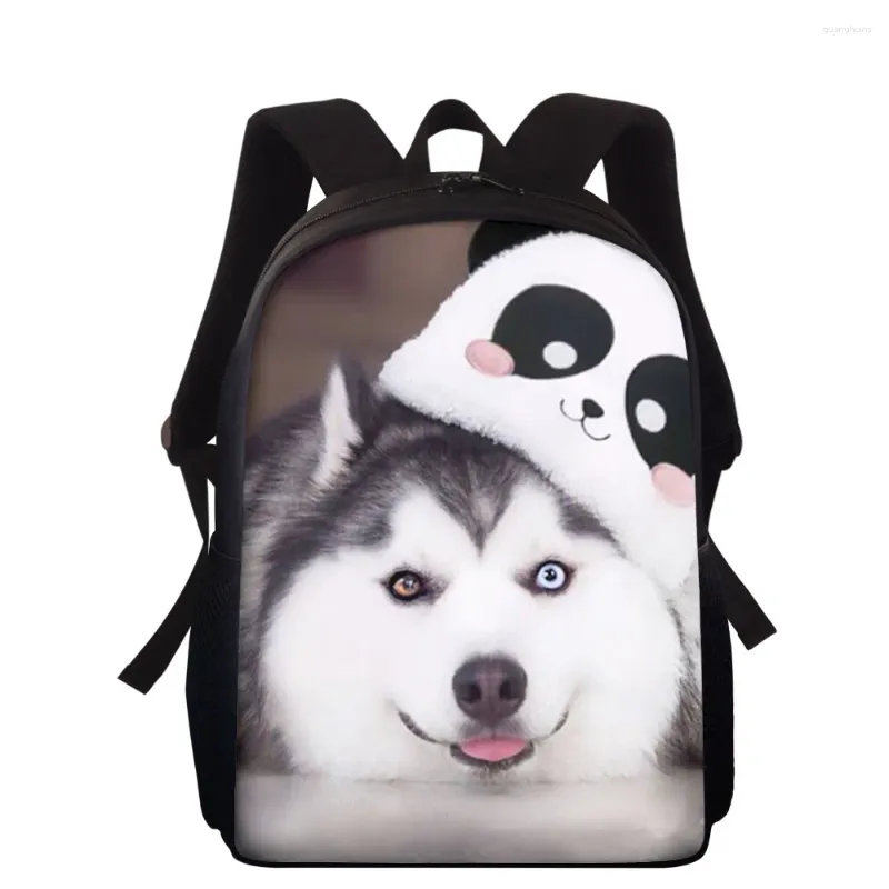 Sacs d'école pour filles garçons femme sac à dos chien sac à dos enfants sacs à dos mignon Husky impression sac Pack