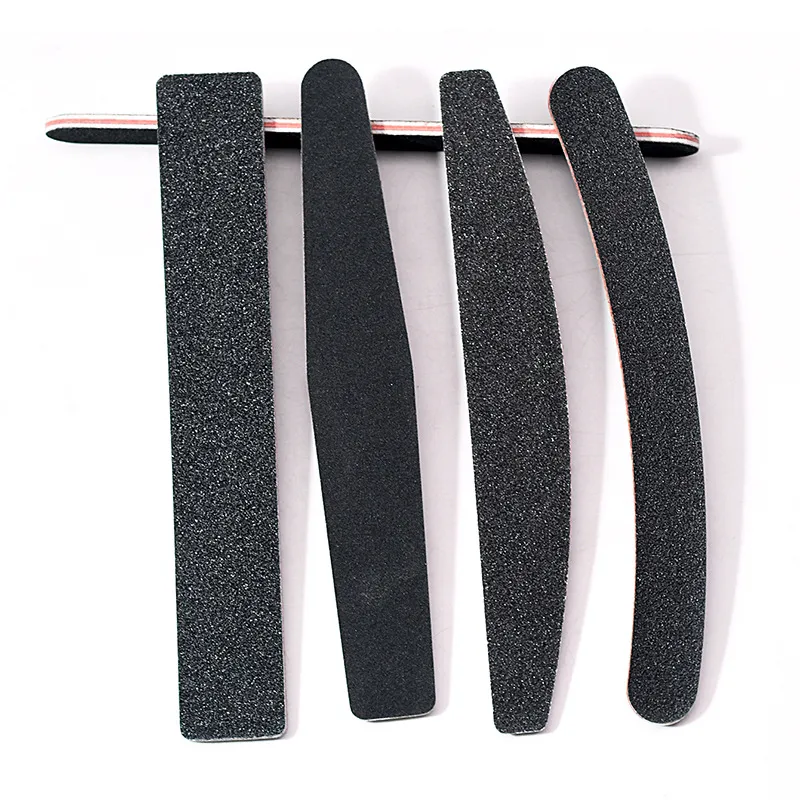 Cross-border spot red heart sanding strip black trimming rubbing double-sided fingernail file nail tool 100/180