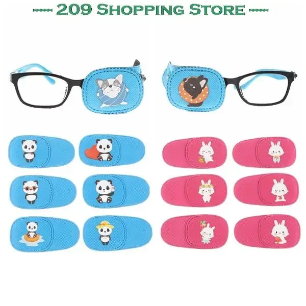 Care 6 Stück Amblyopie-Augenklappe für Brillen, Kinder und Erwachsene, medizinische Lazy Eye Patch, Strabismus