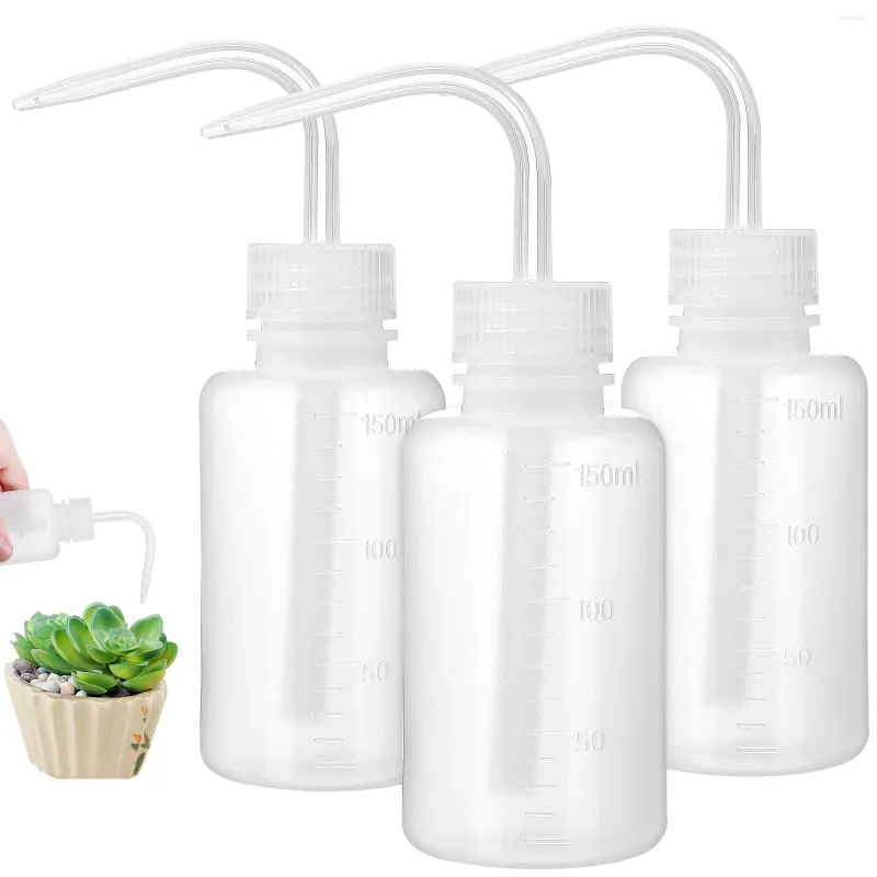 Storage Bottles 3 Pcs Plastic Wash Bottle Squeeze Watering Small Plant Clear Or Succulent Washing