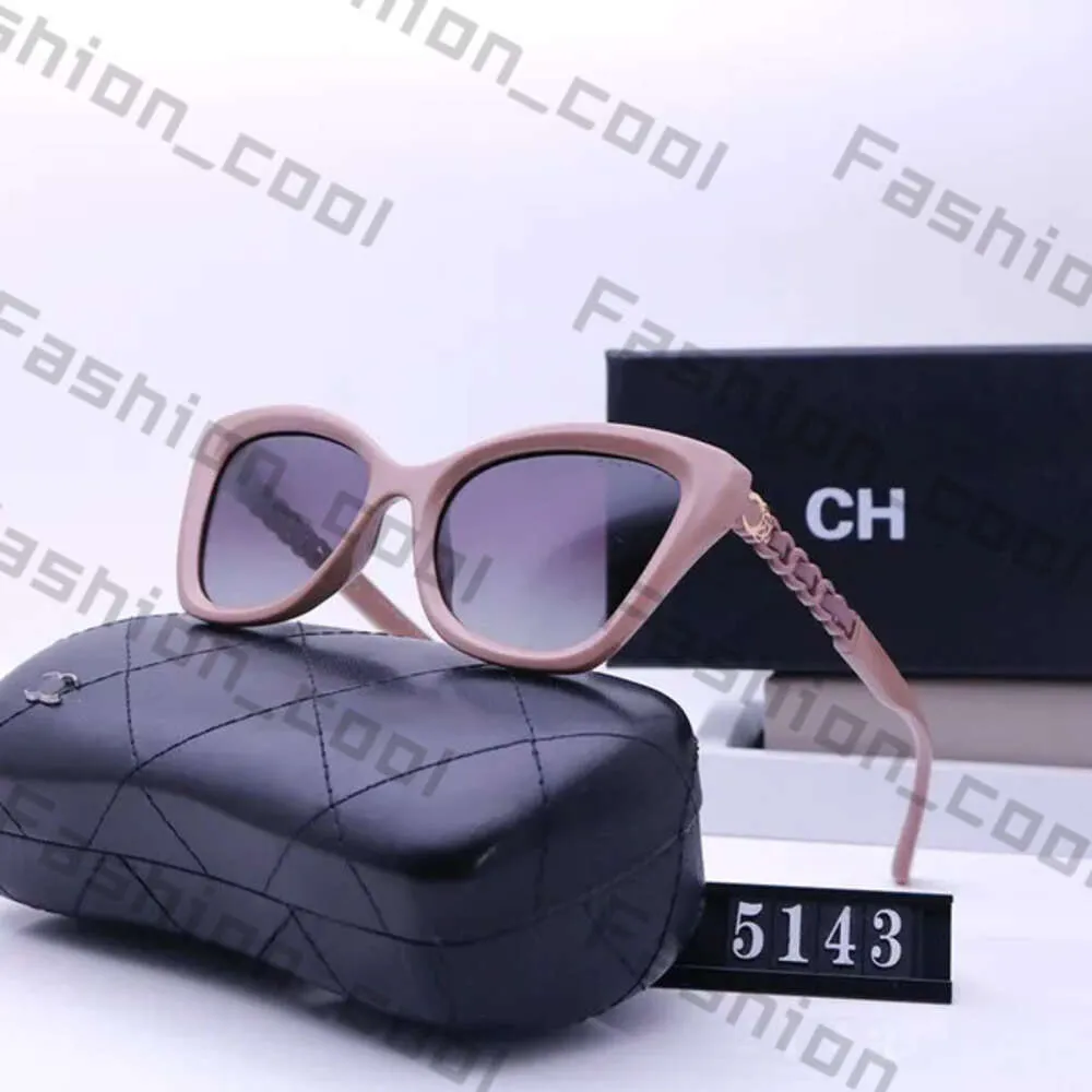 C Sunglasses Fashion Designer Channelsunglasses Sun Chanells Goggle Beach Sun Glasses Retro Frame Design UV400 with Box Very Nice 587