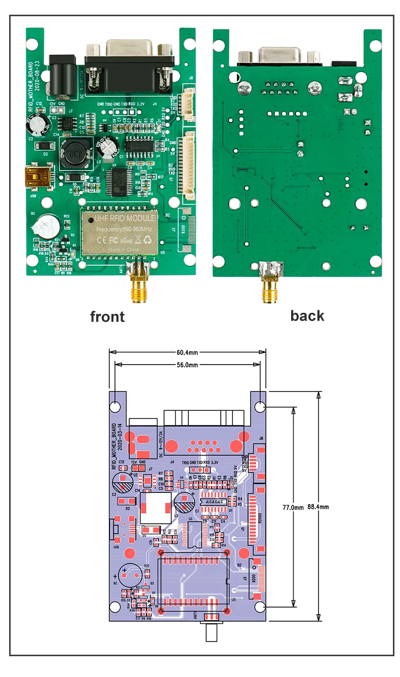860-960MHz EPC Encode Development Board with Integrated TTL USB UART ...