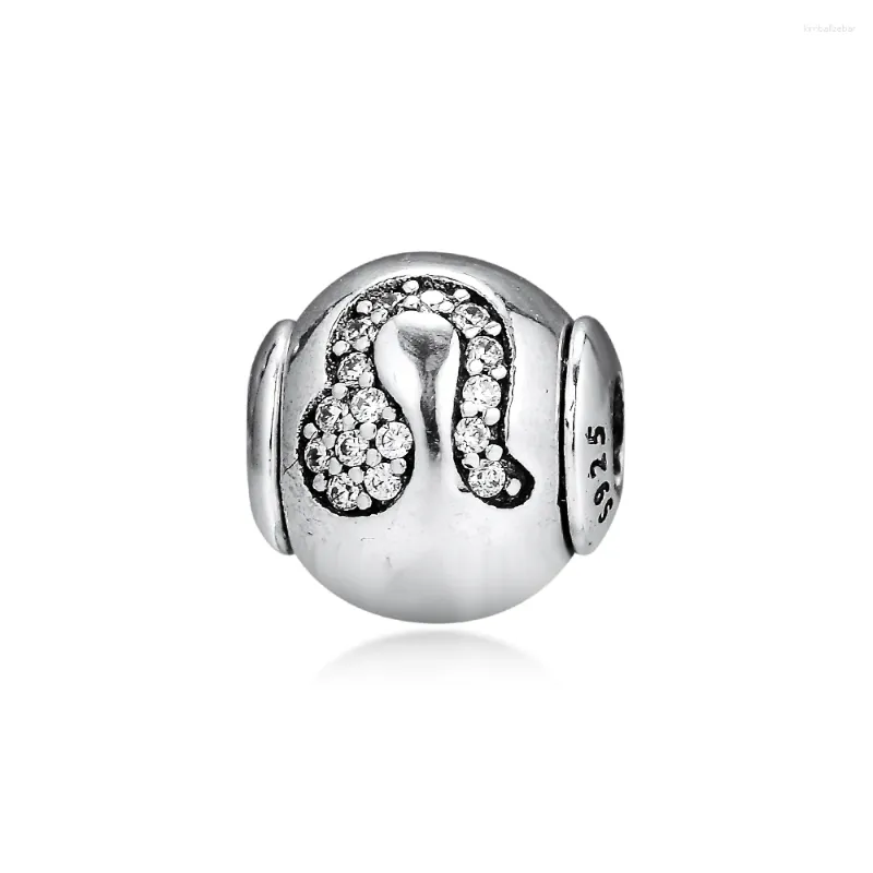 Loose Gemstones 3 MM Essence Beads 925 Sterling Silver Leo Charm Fits For Bracelets Pendant Necklace Original Jewelry