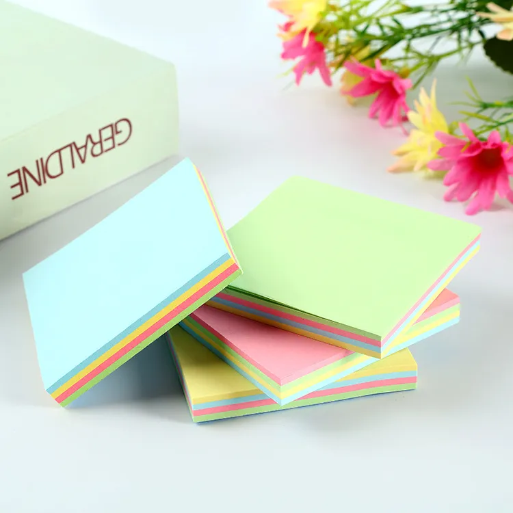Yaratıcı Square Renk Post-It Notlar Yırtılabilir Öğrenme Mesajı Meko Kitap Kitap Kağıt Tuğla Not Defteri Ofis Kırtasiye Toptan