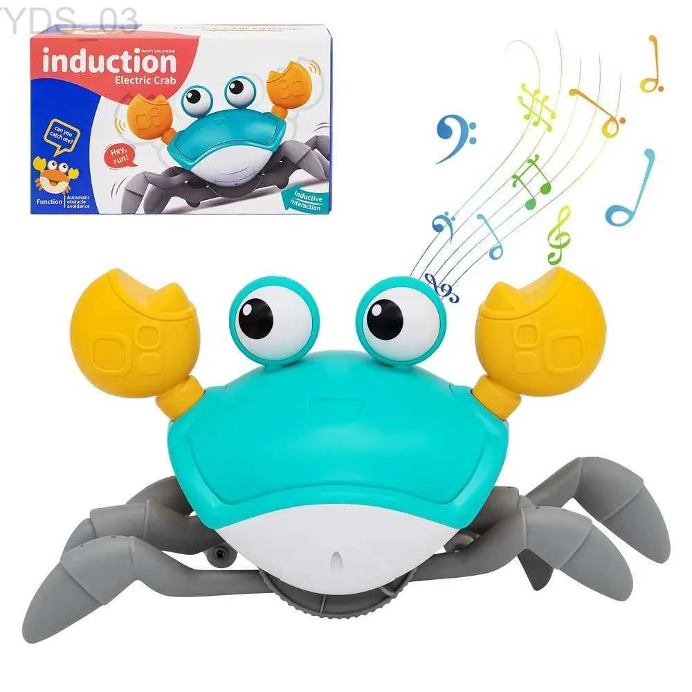 Electric/RC Animals interaktywna zabawka kraba dla dziecka Clling Techno Escape Electronic Toys with Music Toddler Gift YQ240402