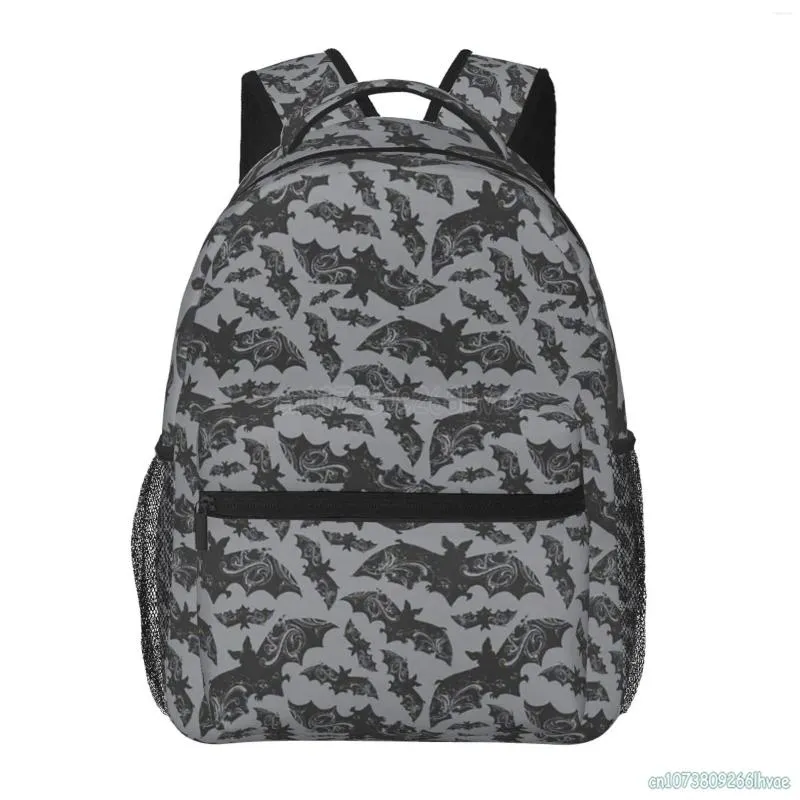 Sac à dos Halloween chauve-souris sacs à dos 15.6 pouces ordinateur portable étudiant grande capacité sac de livre scolaire voyage randonnée Camping sac à dos