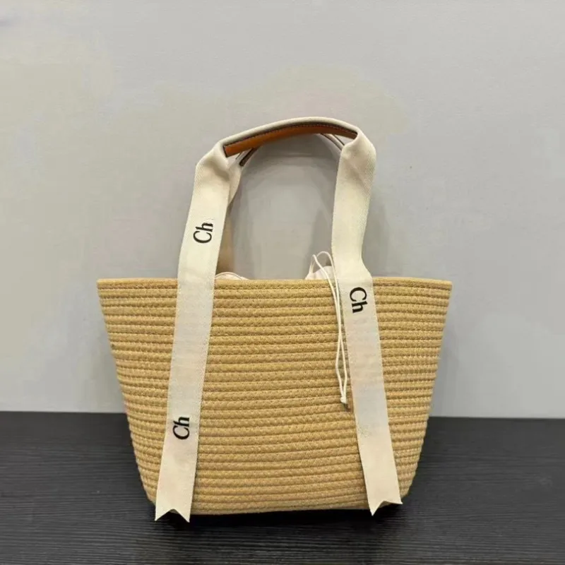 Saco de tecido de luxo bolsa de designer nova cesta de vegetais de verão saco de palha tecido tanque interno bolsa de ombro bolsa de mão saco de axilas tamanho 30 * 23cm três cores disponíveis