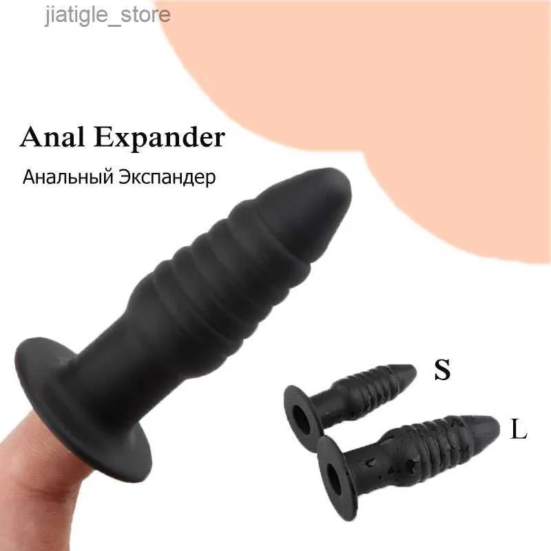 Outros itens de beleza de saúde Butt plug plug silicone dedo oco dilator anal buttplug dilatador vaginal massagem Anal Y240402
