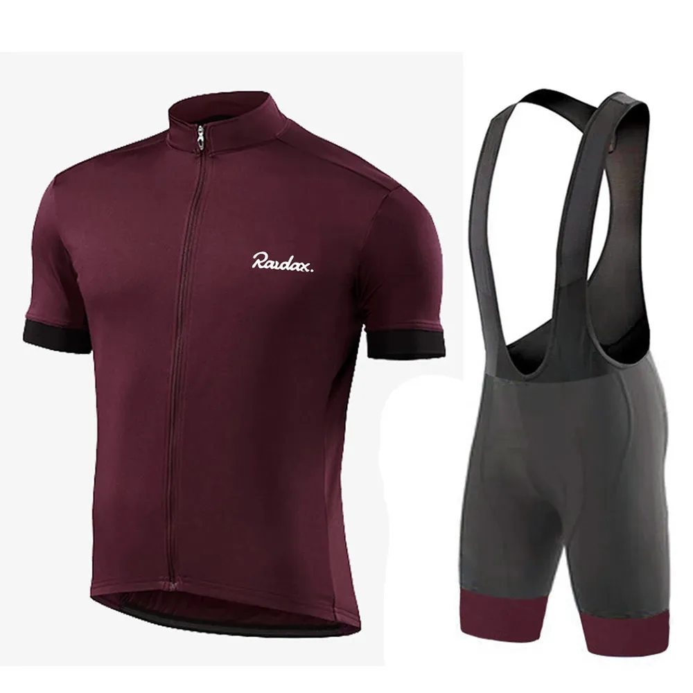 Maillot de cyclisme 2024 Team Raudax hommes cyclisme ensemble course vélo vêtements costume respirant VTT vêtements sportwears 240320