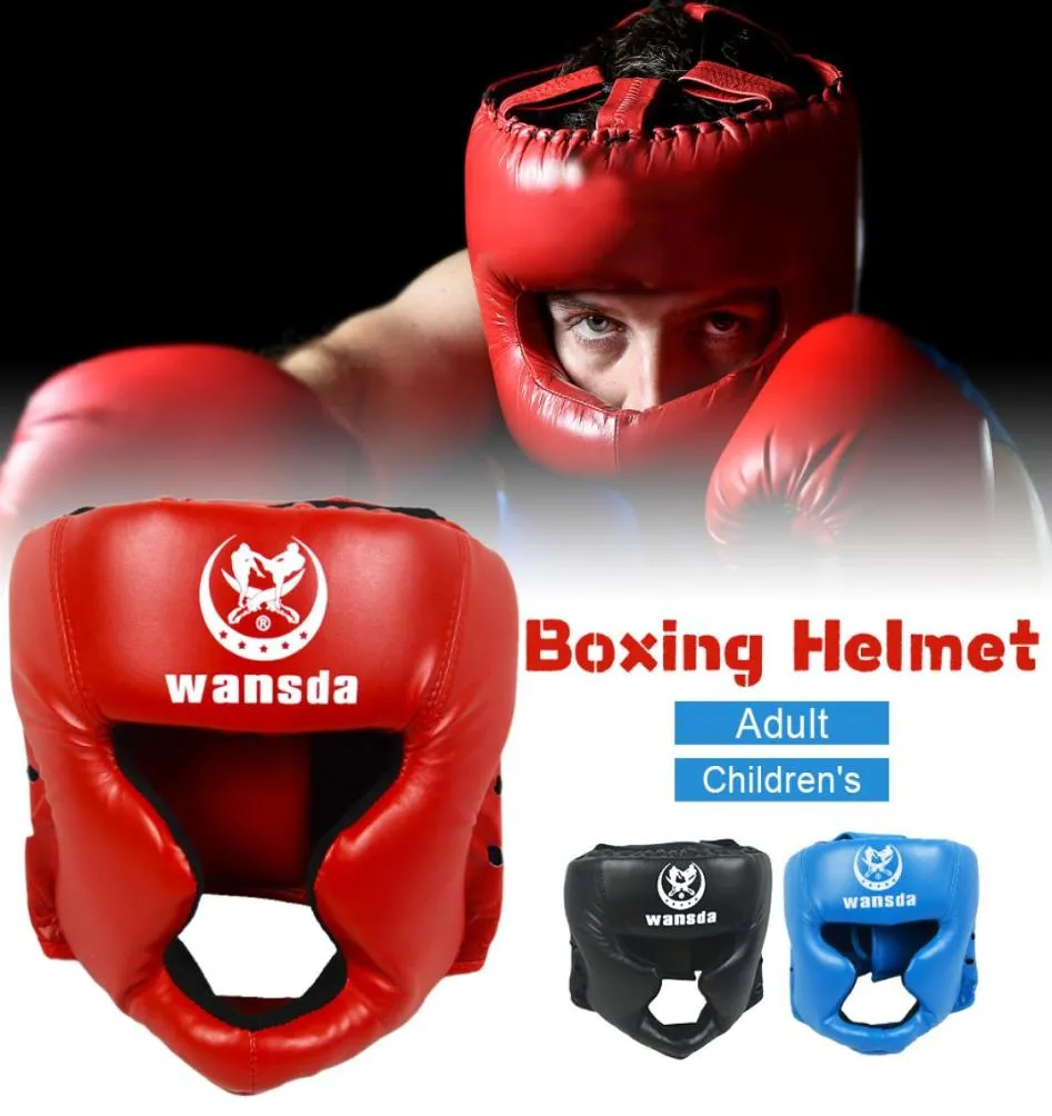 Casco da presa stile equipaggiamento protettivo per allenamento di boxe per adulti Chiuso Muay Thai Fighting Head Guard4451765