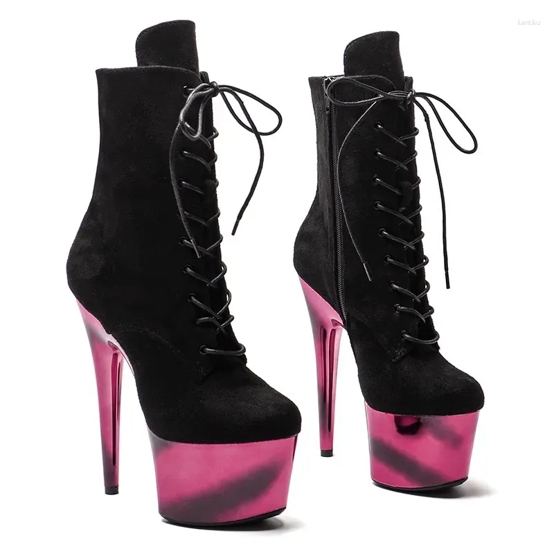 Dance Shoes Fashion Sexy Model Shows PU Upper 17cm/20CM/10Inch Women's Platform Party High Heels Pole Boots 178