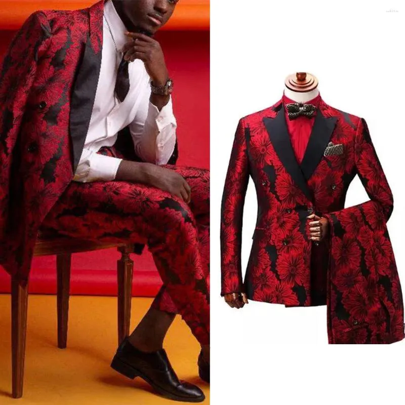 Trajes De Hombre Traje Moderno Bordado 2 Piezas Blazer Pantalones Doble Botonadura Ropa De Trabajo Formal De Negocios Traje De Novio De Boda Homme De 112 26 DHgate