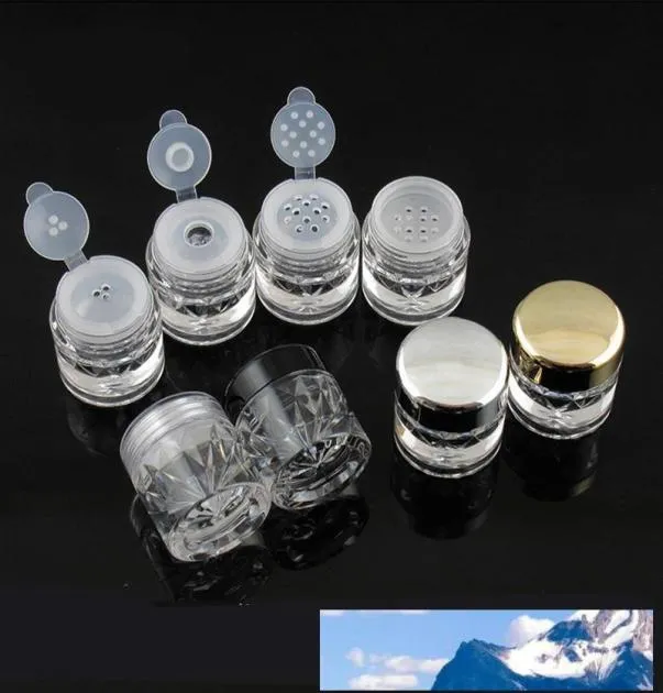5G Mini diamant forme bouteille de poudre libre étui vide voyage cosmétique paillettes ombre à paupières boîte pots bouteilles avec tamis et couvercles Fact4242847