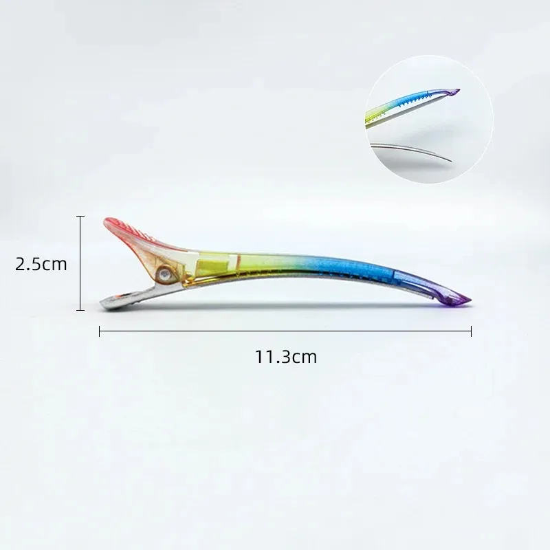 Rainbow Hairpin Fixed Styling Clip Flat Duck Mouth Hair Clips Pro Salon Hairdressing Clip Accessories DIY Home