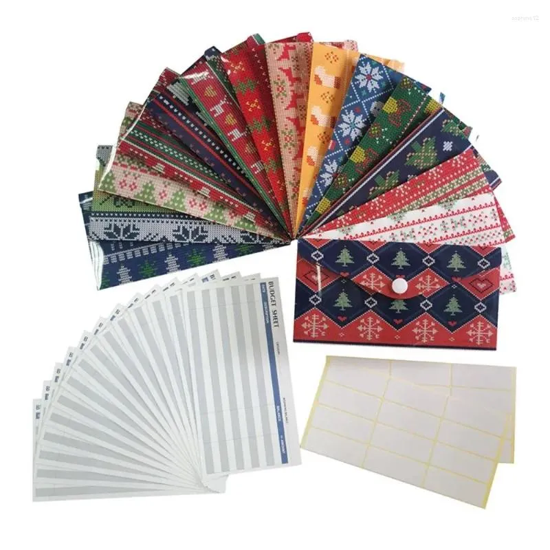 Gift Wrap Habit Cultivation Expense Budget Envelopes Money Saving Loose Leaf Bill Cash Organizer Waterproof PVC