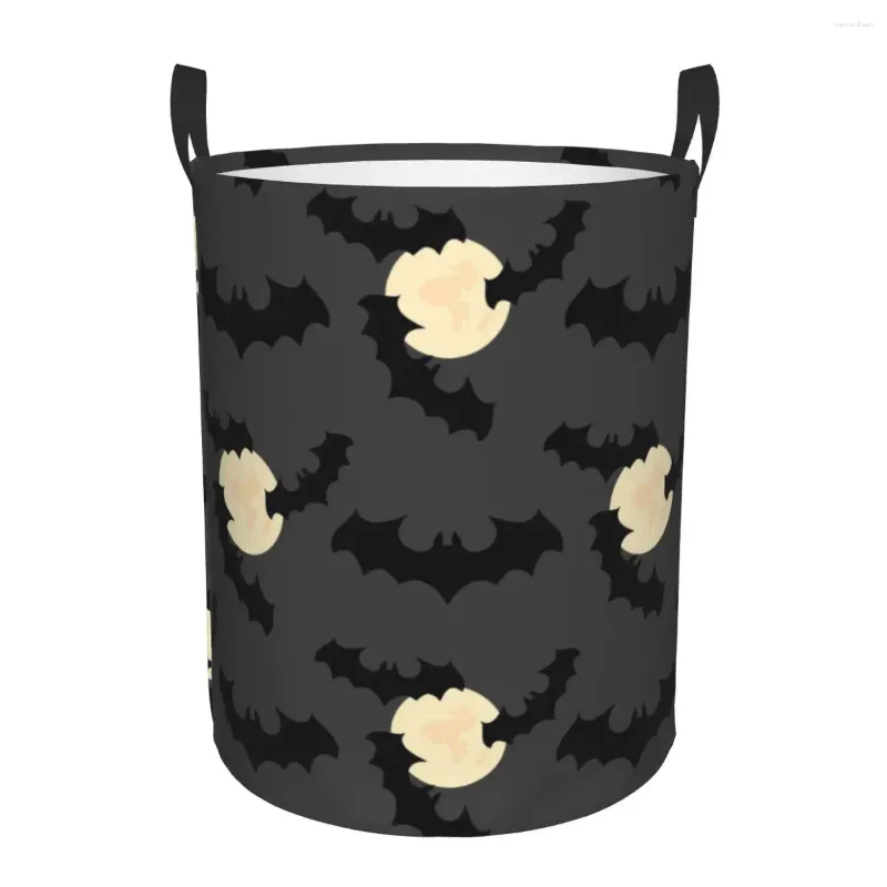 Sacs à linge panier pliable pour vêtements sales Halloween lune chauve-souris panier de rangement enfants bébé organisateur de maison